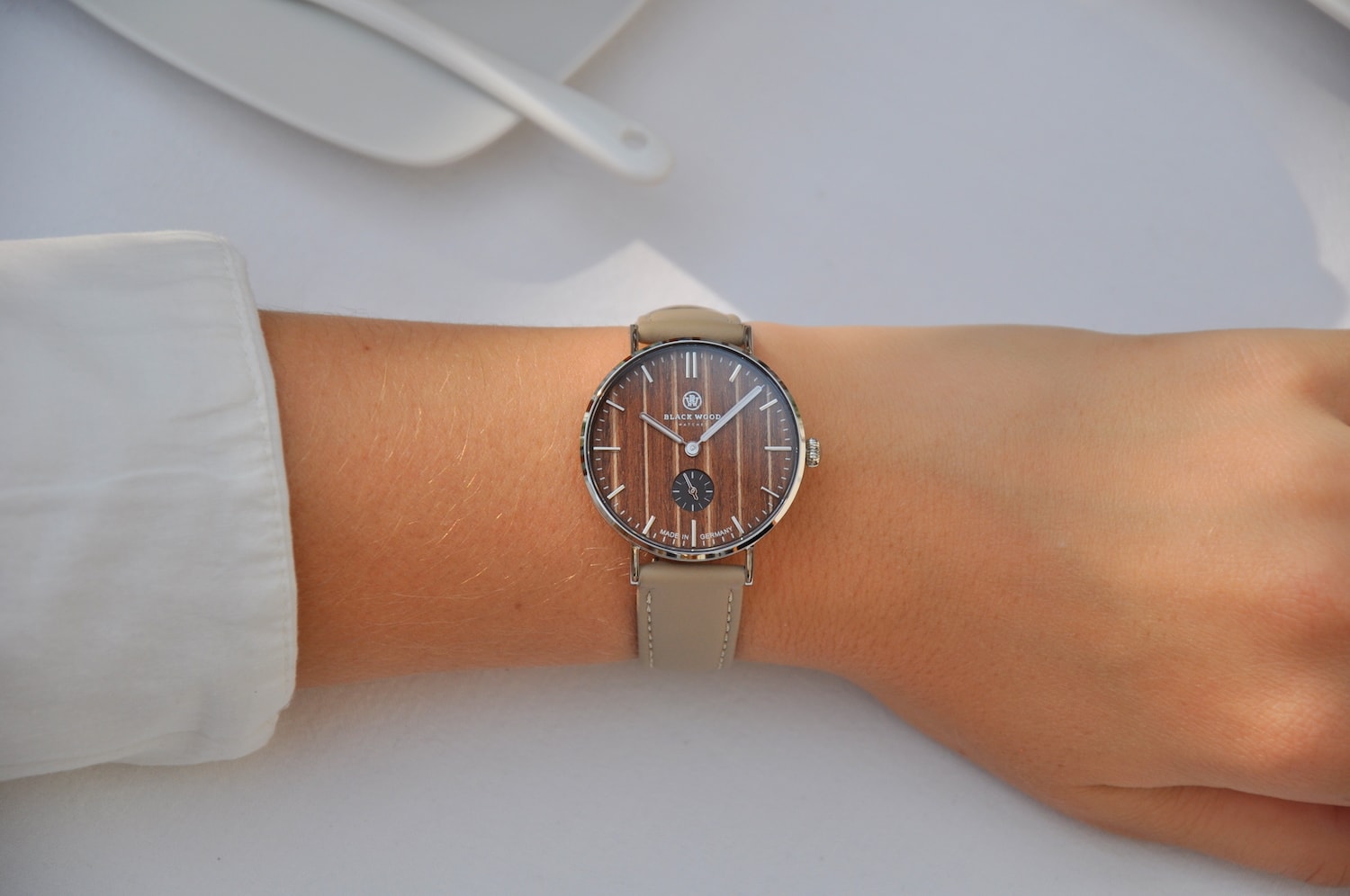 Echtlederarmband „Beige“