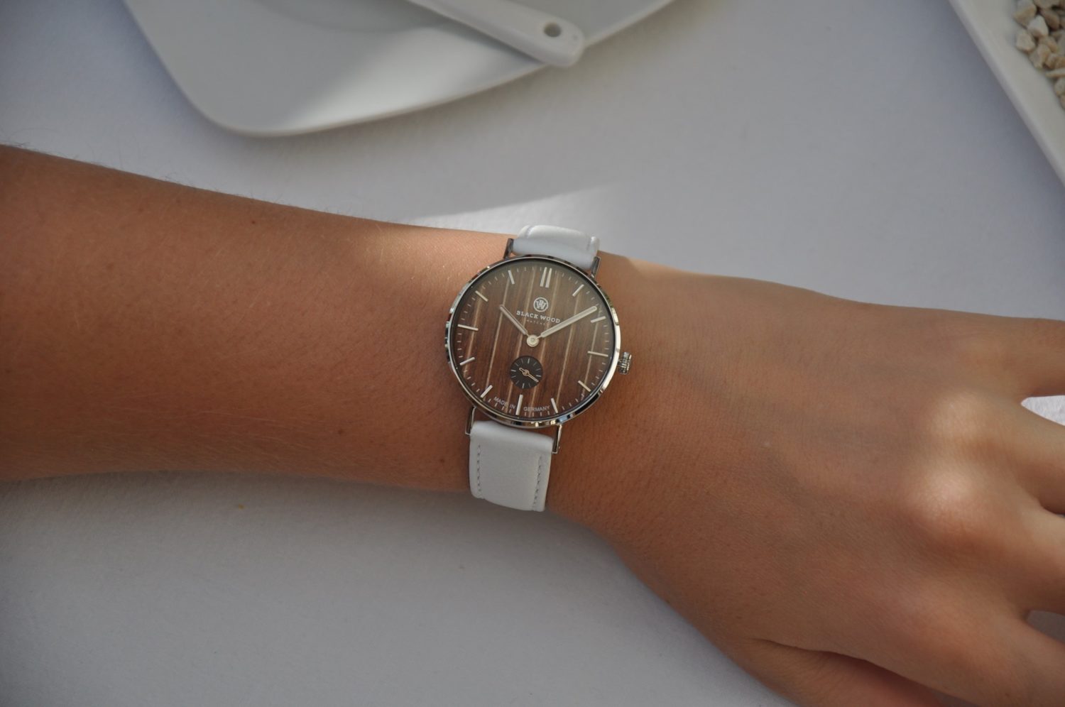 Echtlederarmband „Schneeweiß“