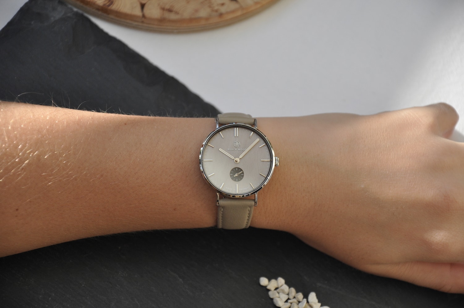 Echtlederarmband „Beige“