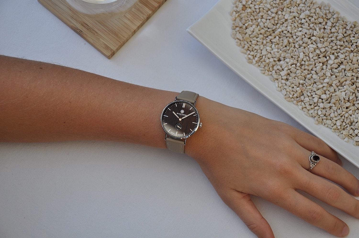 Echtlederarmband „Beige“